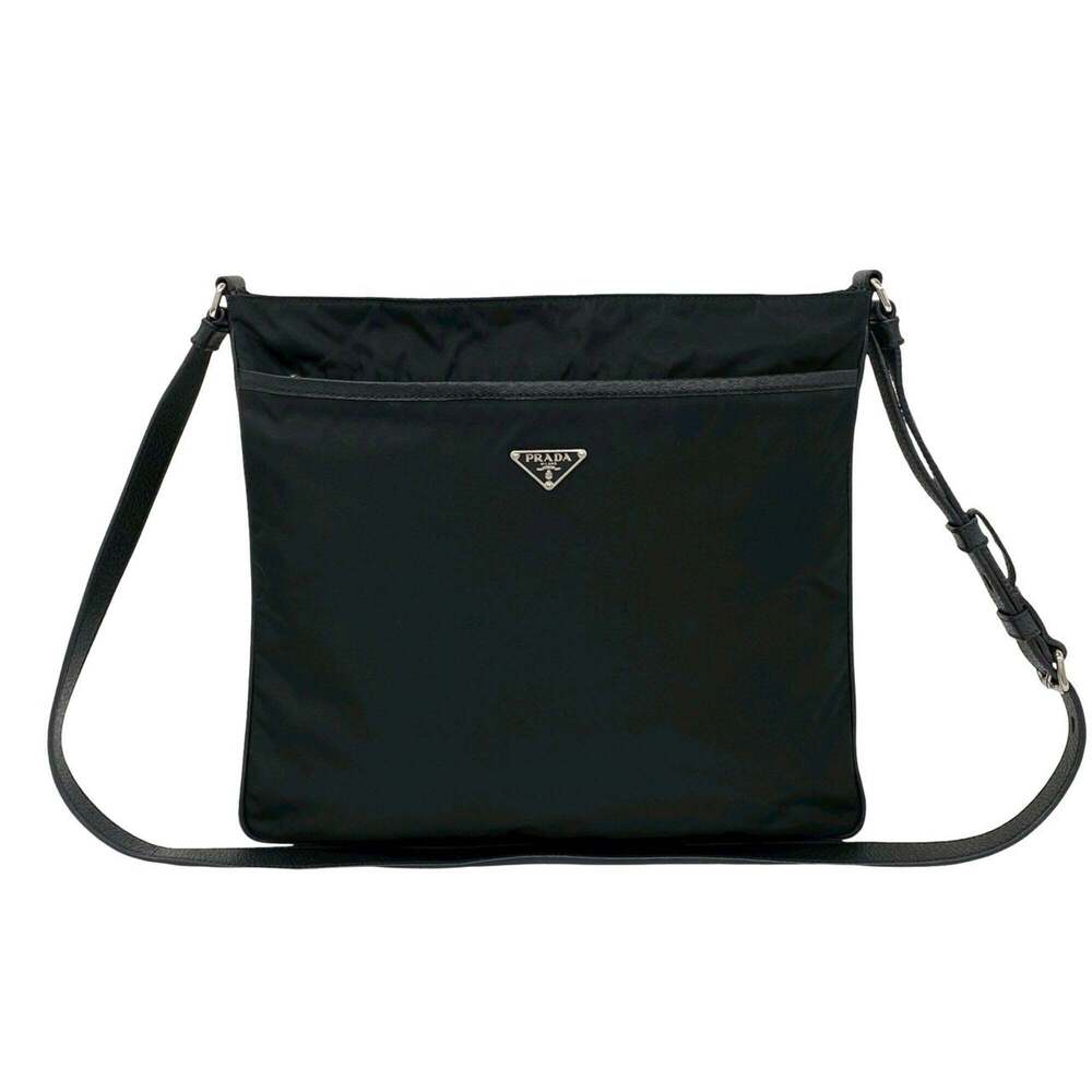 PRADA Black Leather Shoulder Bag - Picture 1 of 10